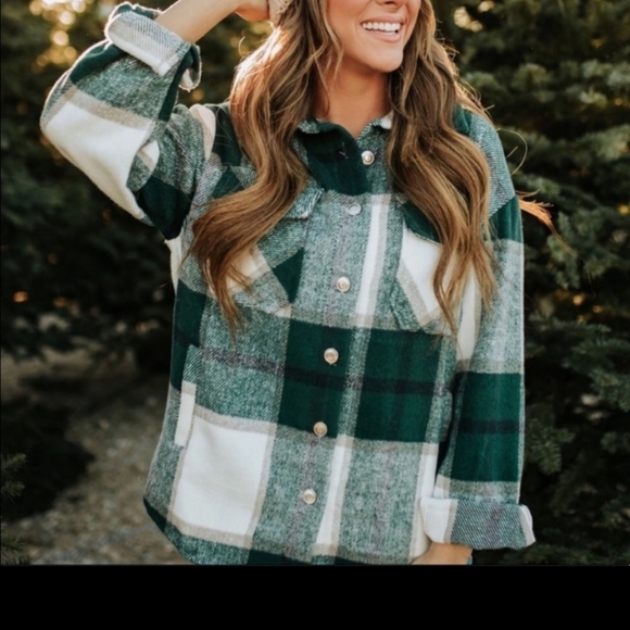 Avec Les Filles Shacket flannel shirt jacket - Picture 1 of 9